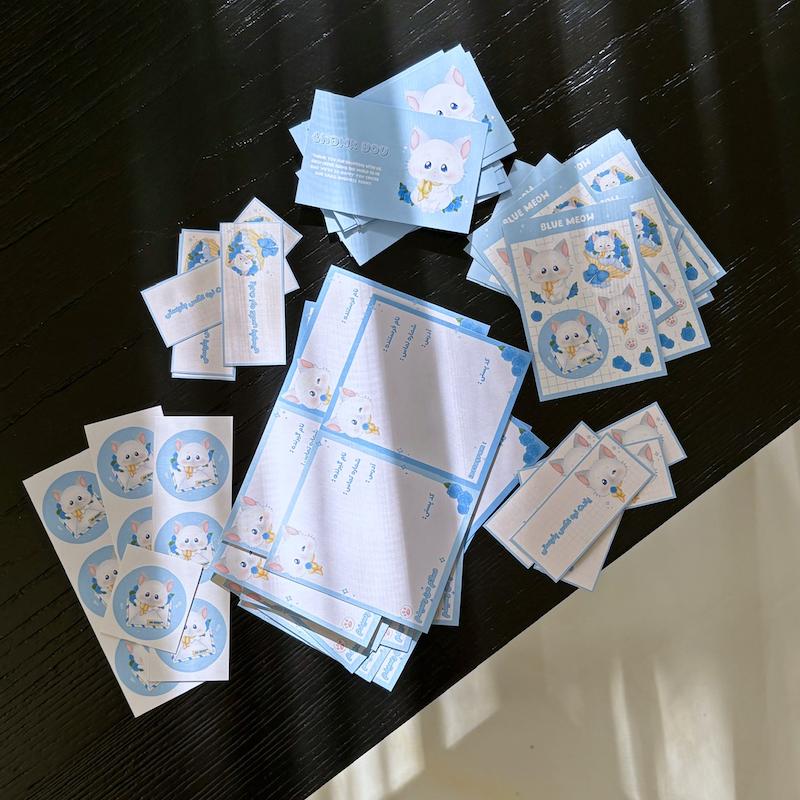 ست بسته بندی blue meow🩵