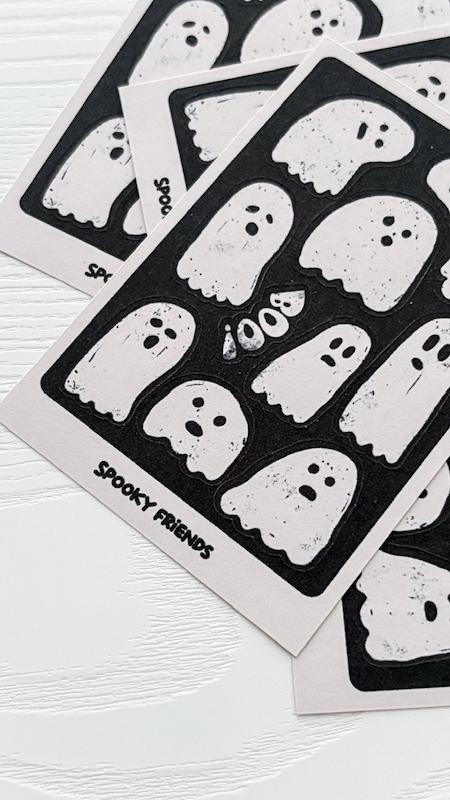 پک استیکر spooky friends