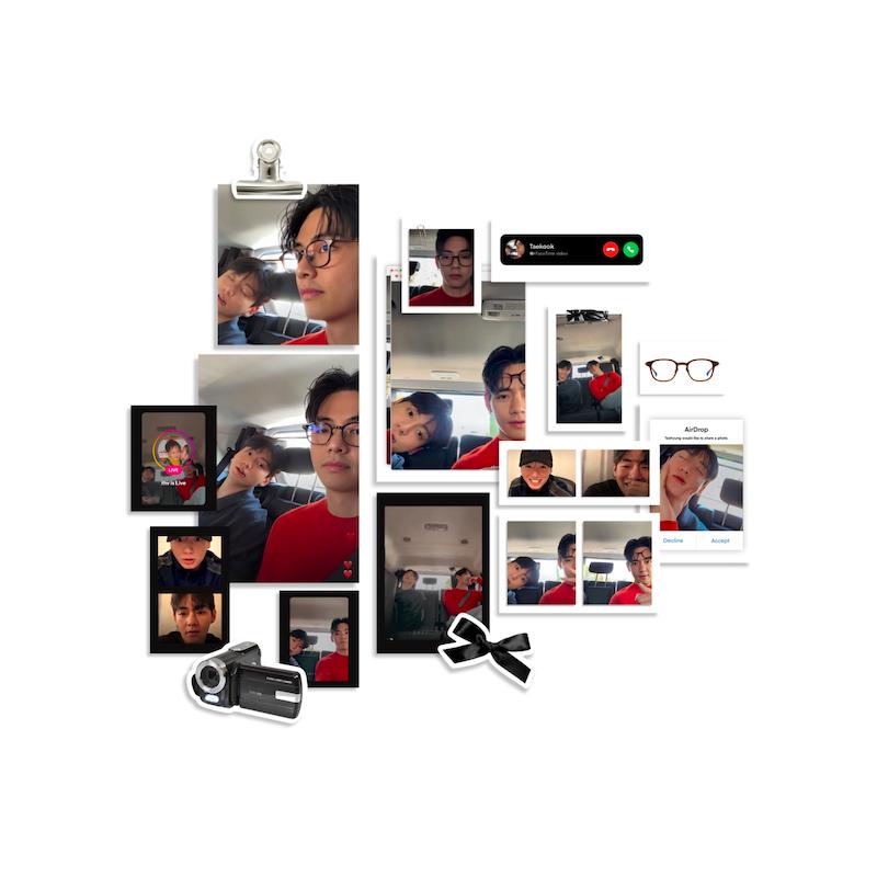 پک پوستر taehyung and jungkook instagram live