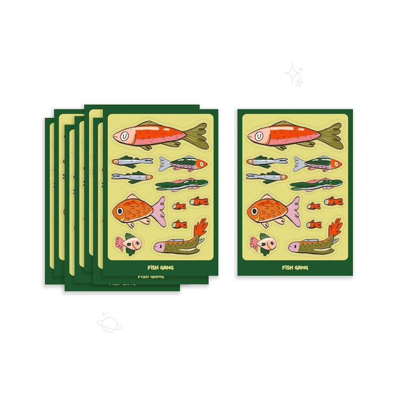 پک استیکر fish gang