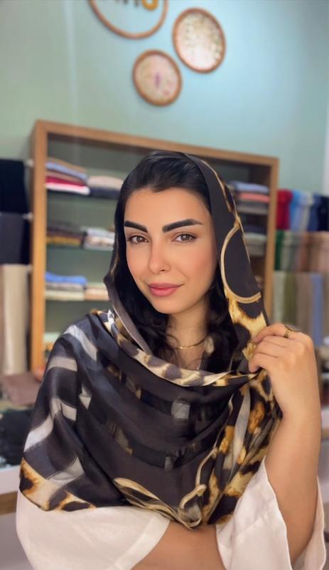 شال لوکس مجلسی حریر میله‌ای