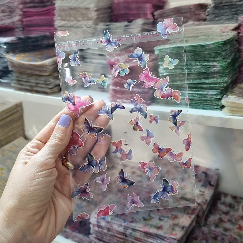 سلفون طرح پروانه هفت رنگ (۲۰ گرم)