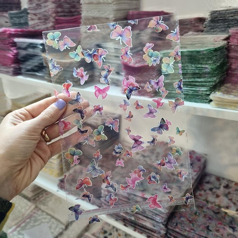 سلفون طرح پروانه هفت رنگ (۲۰ گرم)