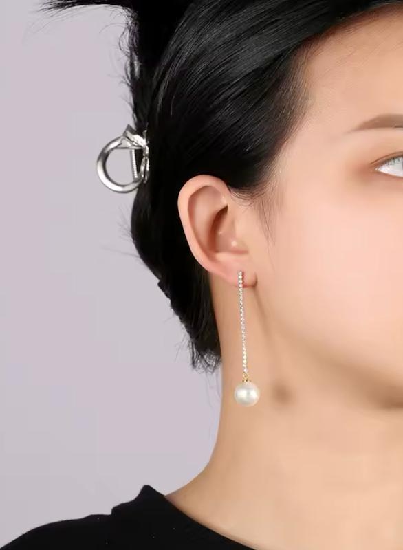 گوشواره مرواریدی زنجیری