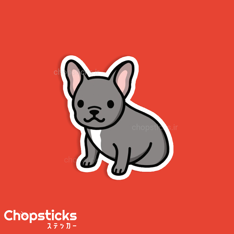 استیکر gray dog
