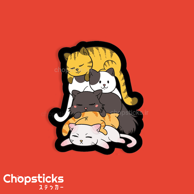 استیکر a lot of cats