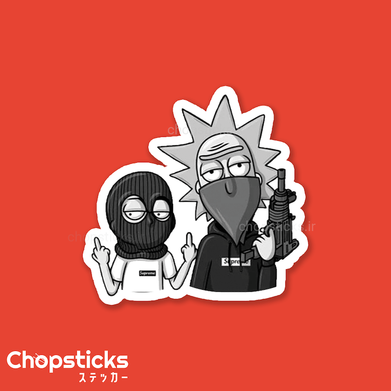 استیکر rick and morty