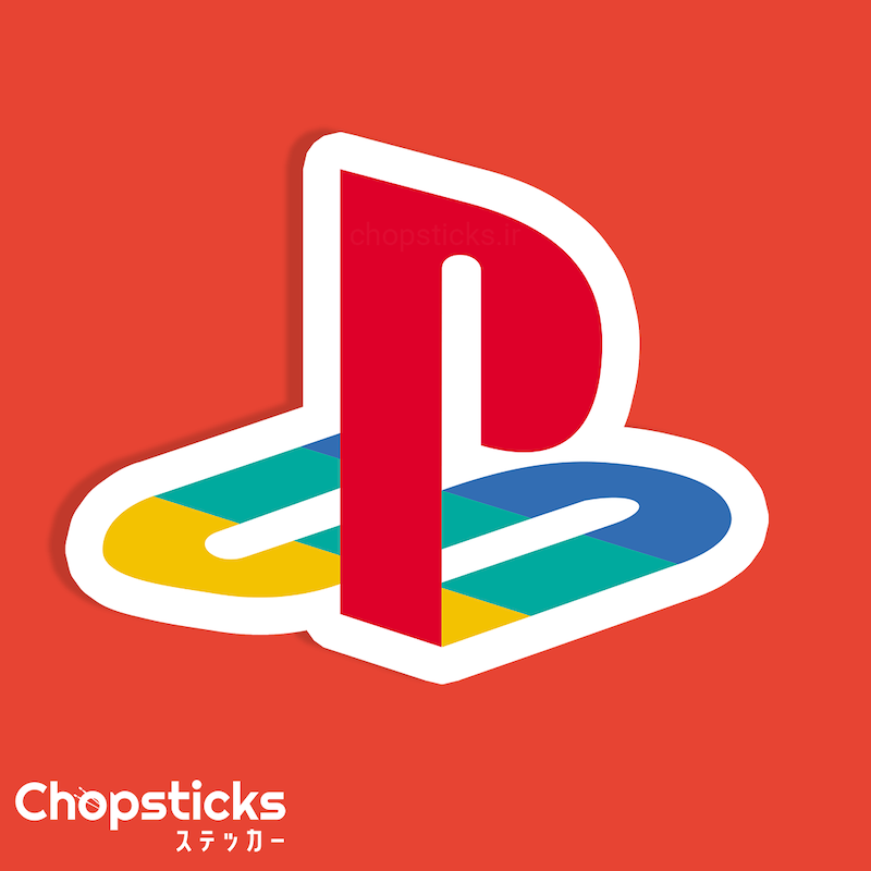 استیکر  playstation logo