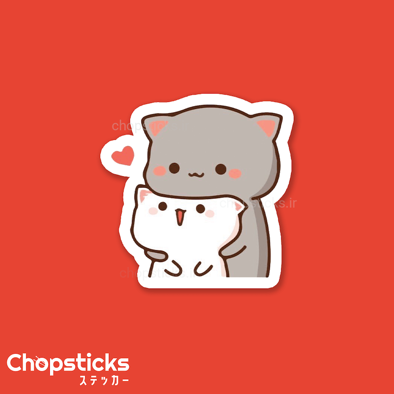 استیکر cat love