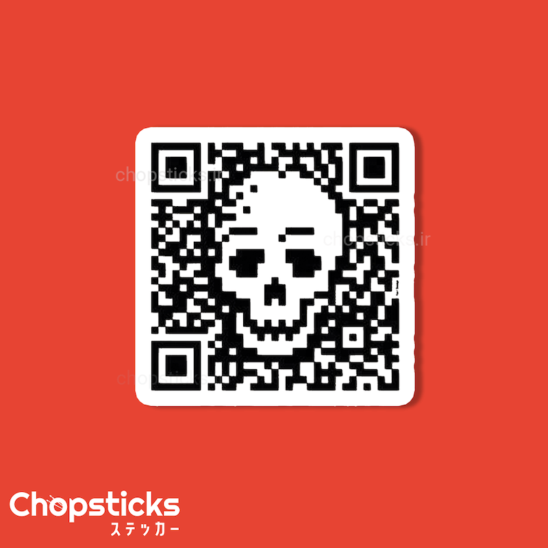 استیکر skull QR
