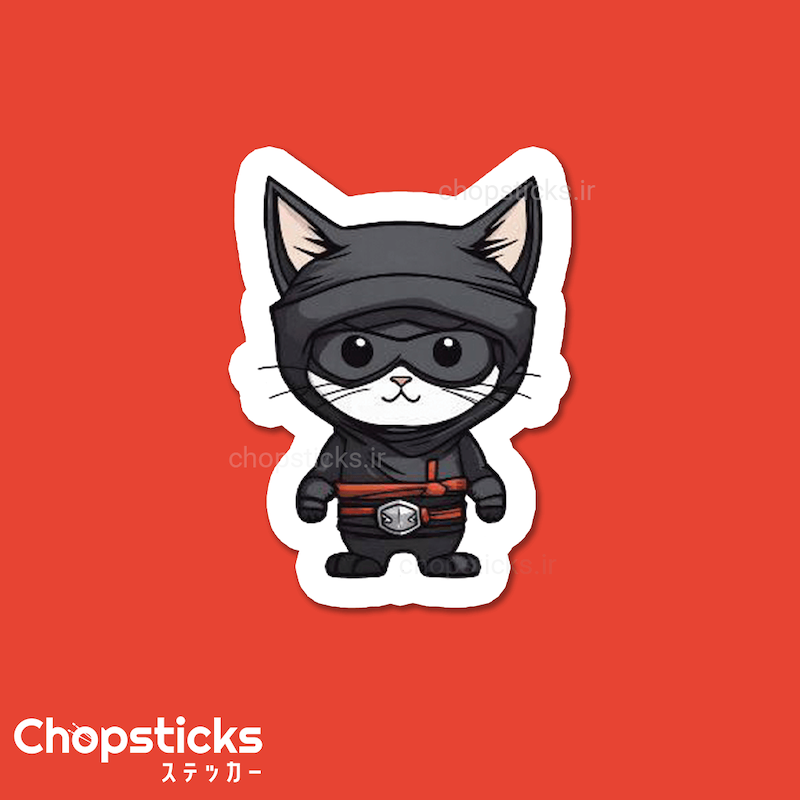 استیکر ninja cat