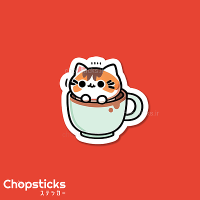 استیکر cupcat