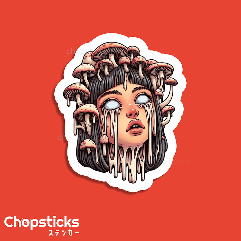 استیکر mushroom girl