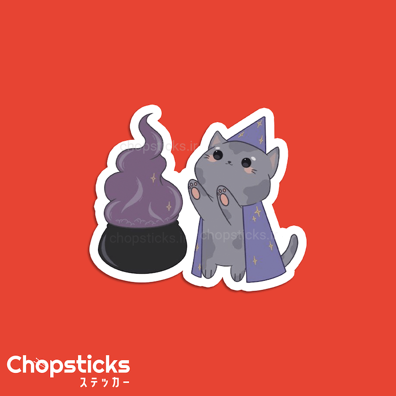 استیکر Witch Cat