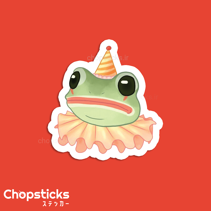 استیکر Clown Frog