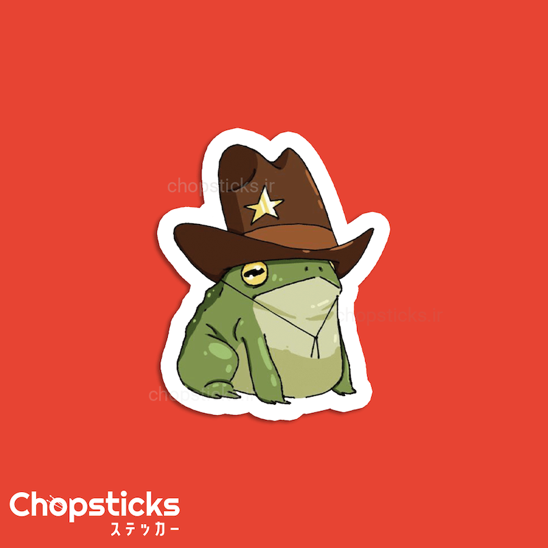 استیکر Cowboy Frog