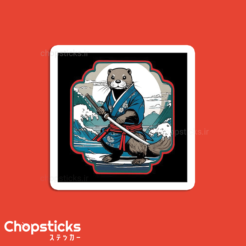 استیکر Samurai Otter