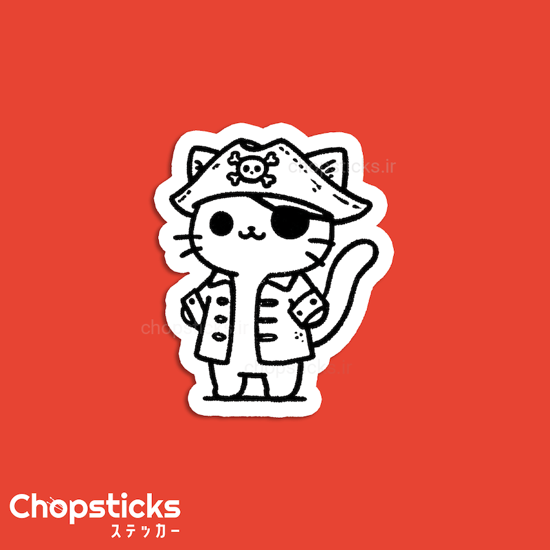 استیکر Cute Bad Cat