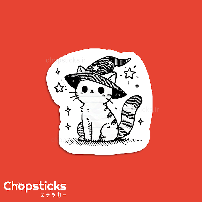 استیکر Cat with Hat