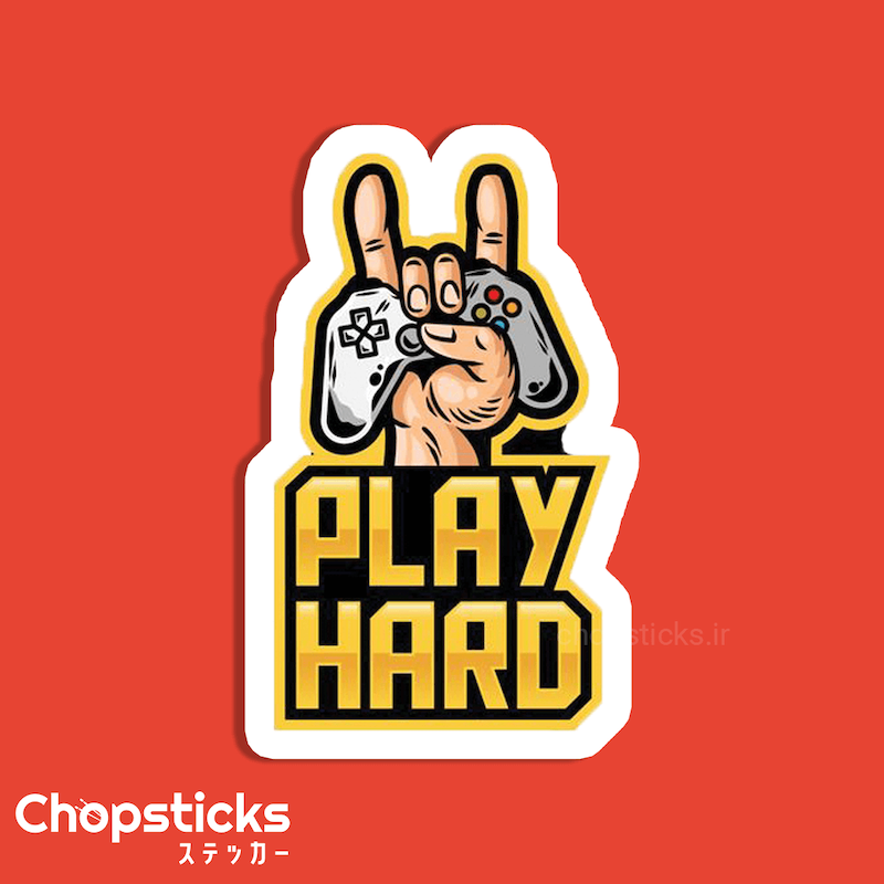 استیکر play hard