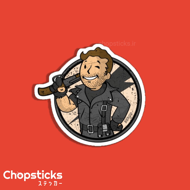 استیکر man with a gun