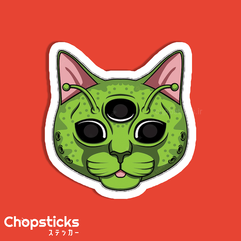 استیکر alien cat