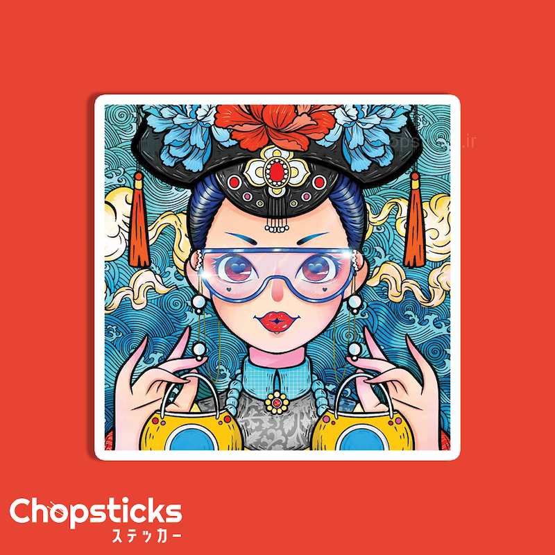 استیکر chinese girl