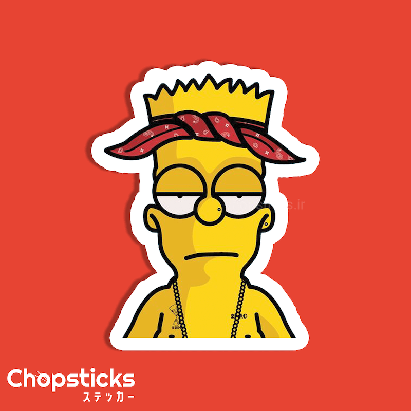 استیکر Bart Simpson