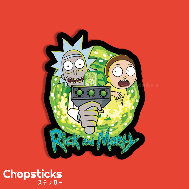 استیکر rick and morty