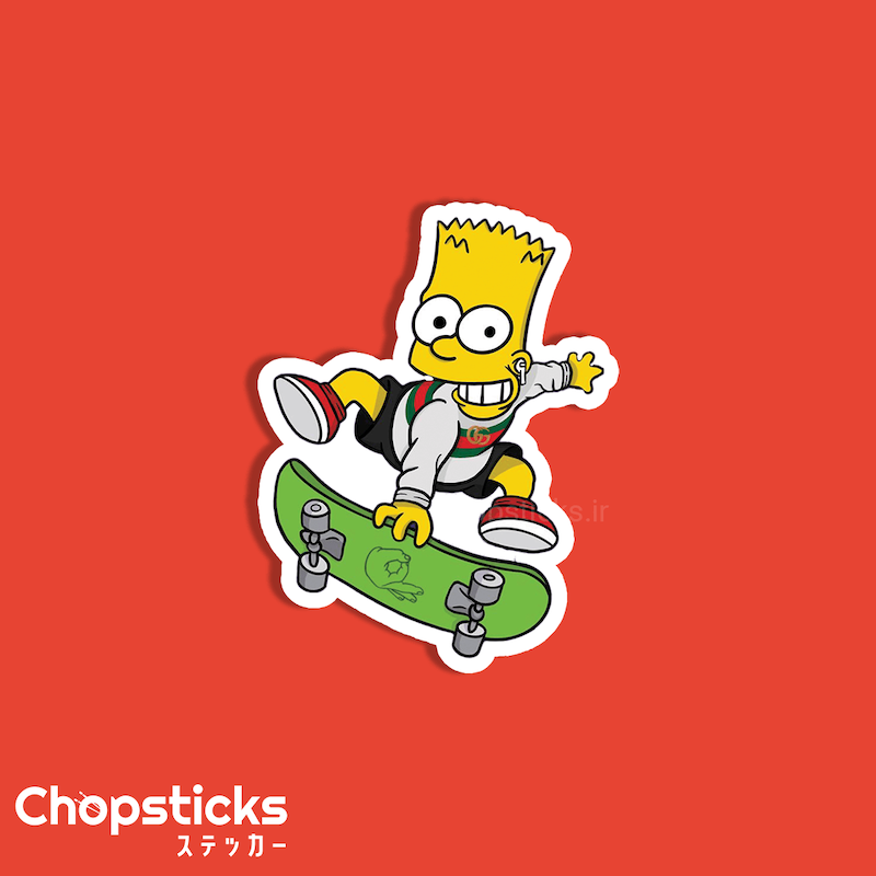 استیکر Bart Simpson