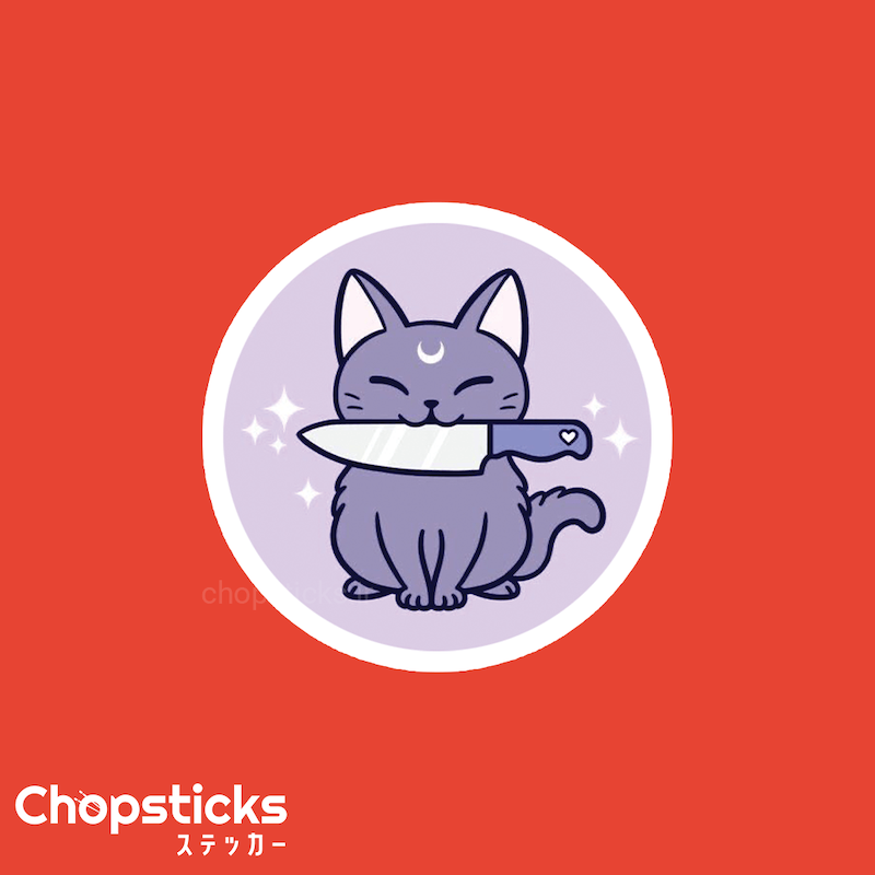 استیکر cat & knife