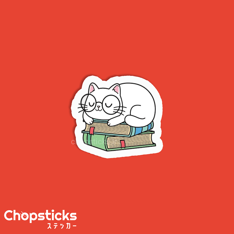 استیکر cat&book