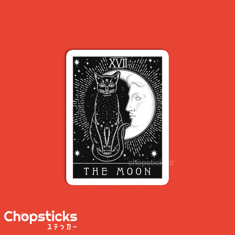 استیکر cat & moon