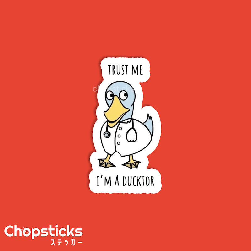 استیکر trust me I'm a ducktor