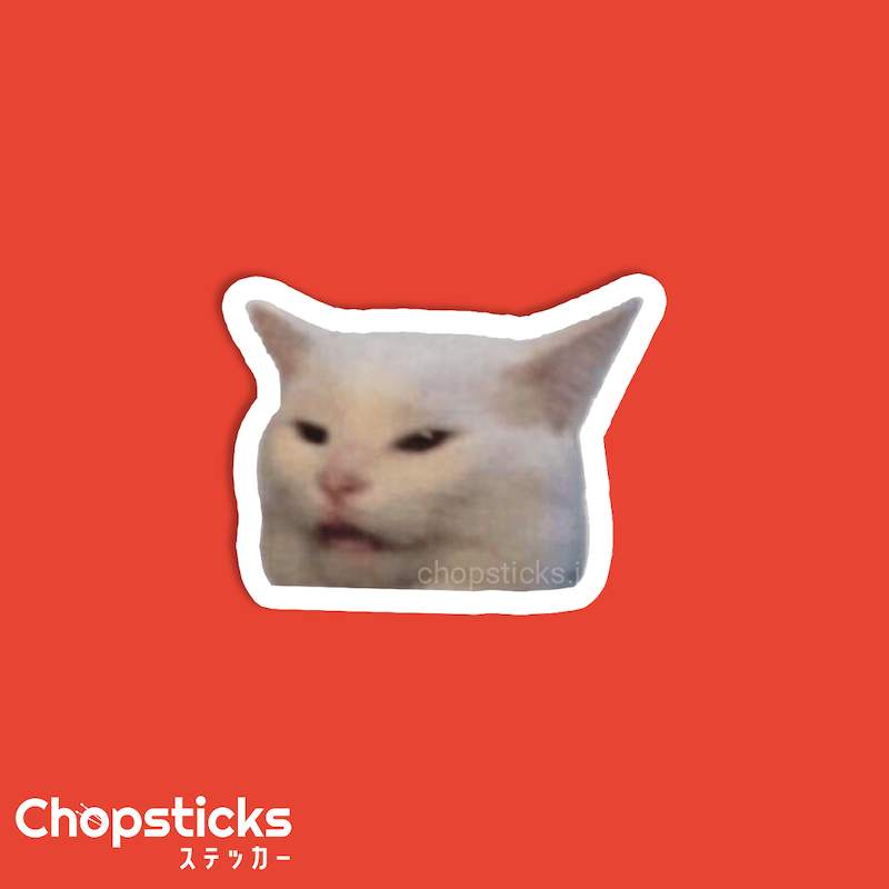 استیکر angry cat