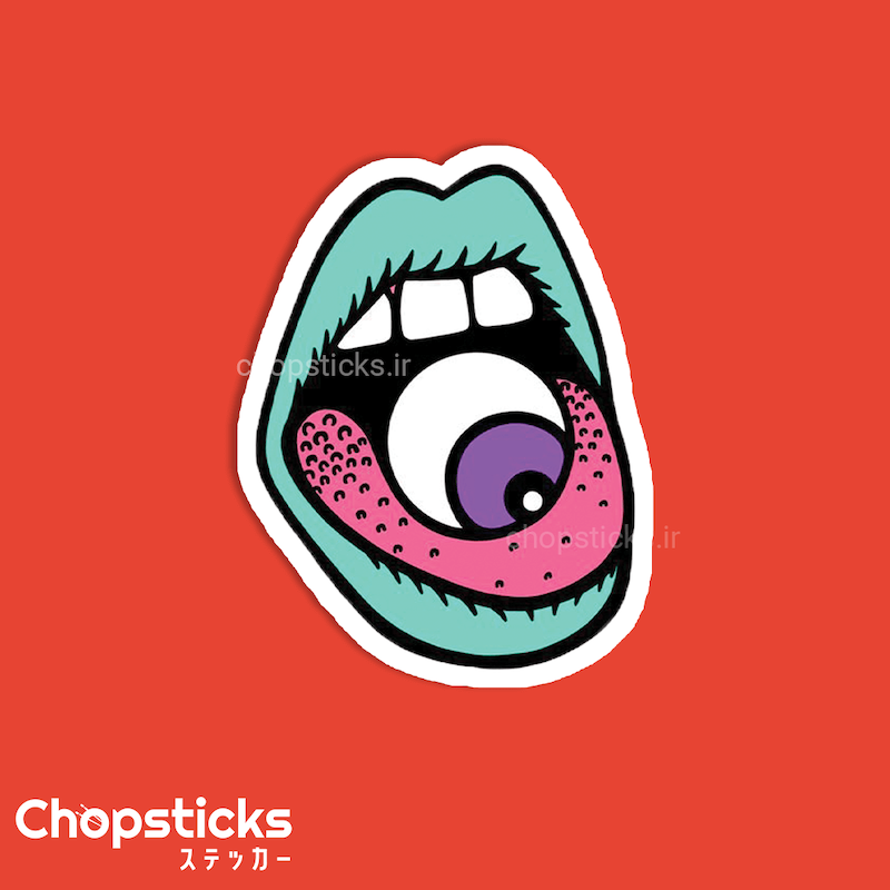استیکر eating eye