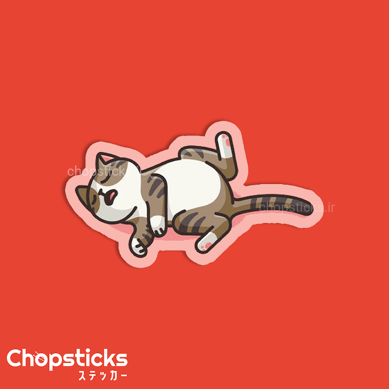 استیکر sleepy cat
