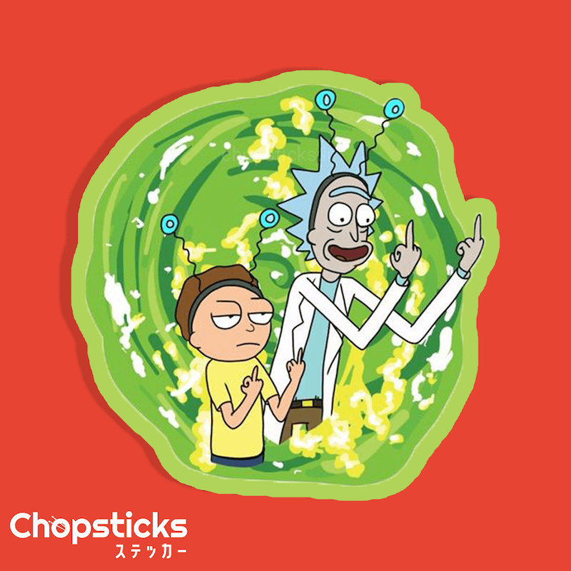 استیکر rick and morty