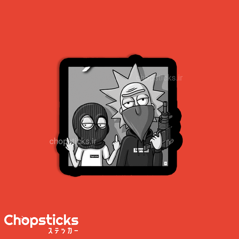 استیکر rick & morty