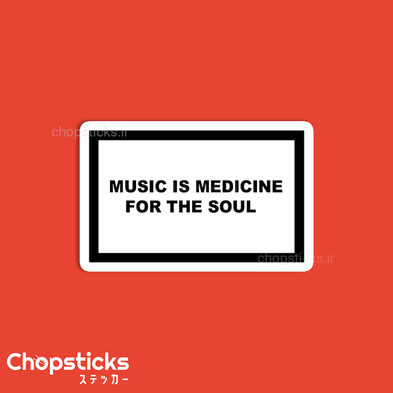 استیکر music is medicine 