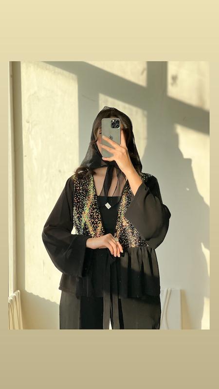 شومیز چین چین بوک مشکی (مخمل)