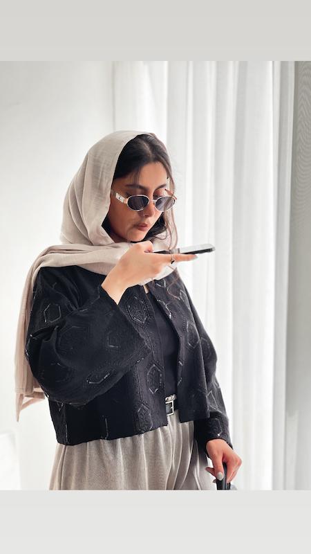 کت سوزندوزی مشکی