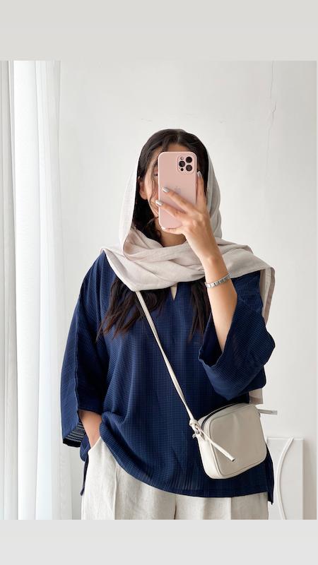 مانتو سرمه ای جیانا کد:۱۱۸۳