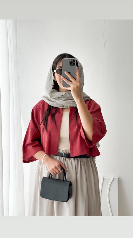 کراپ کت سرخابی