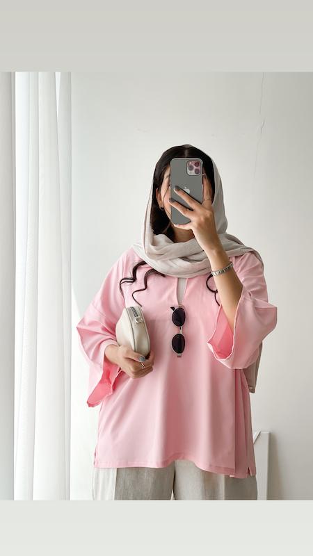 مانتو صورتی پینک کد:۱۱۸۹