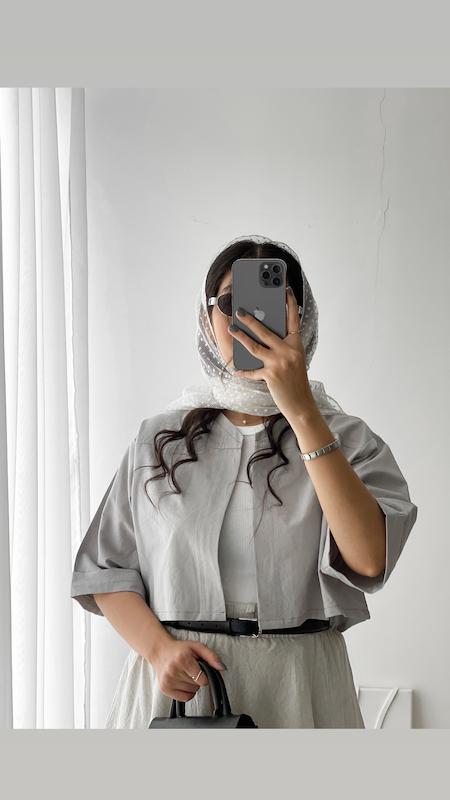 کراپ کت طوسی