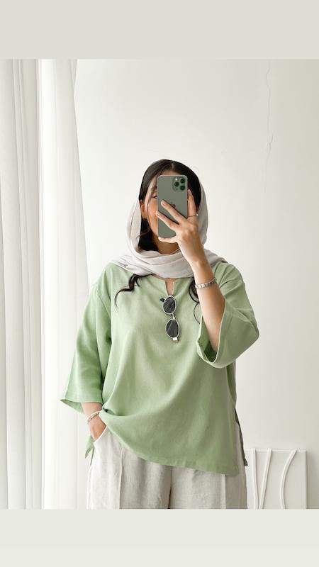 مانتو سبز ماچا 