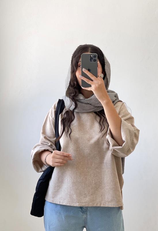 مانتو پشمی کرمی