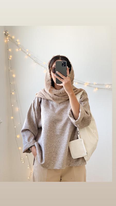 مانتو کرمی نوژین