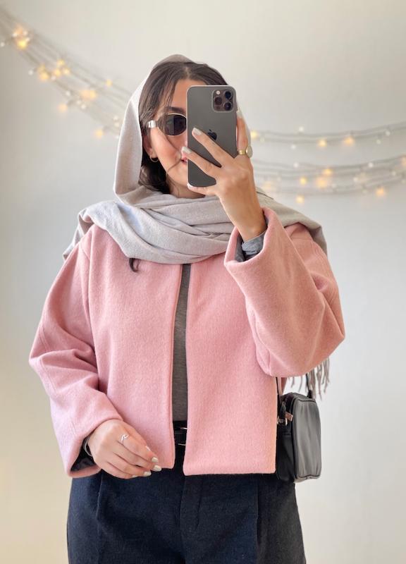 پالتو کراپ صورتی کد: ۱۲۲۷